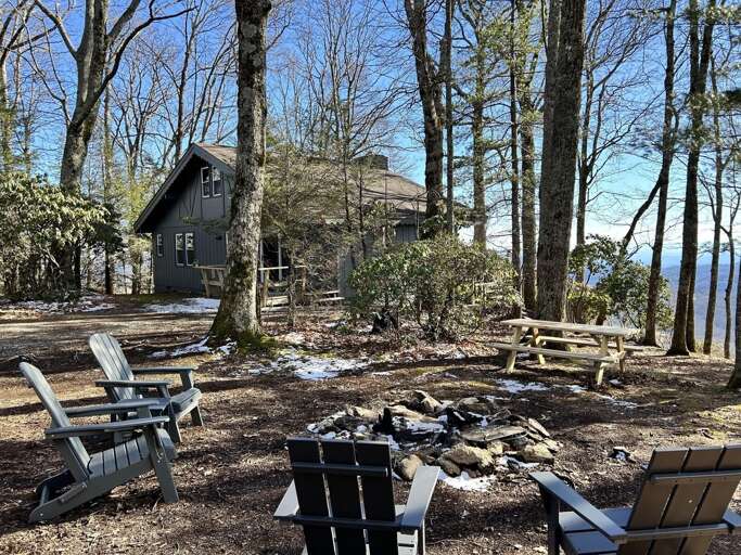 Adirondack Chairs by the Fire Pit