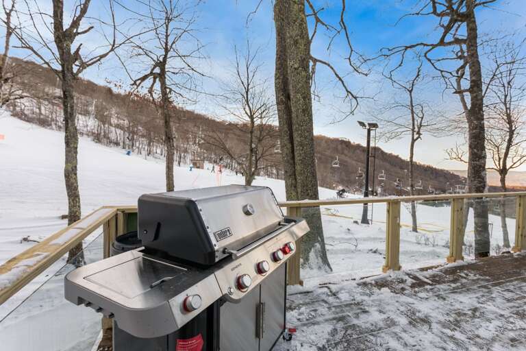 Gas Grill on the Spacious Deck on the Slopes of Beech Mountain