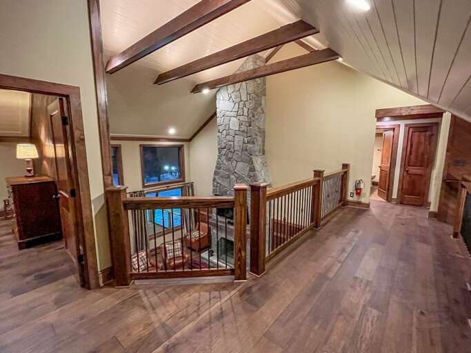 Landing of 3 Upstairs Bedrooms Overlooking Living Room