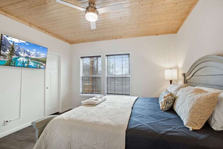Master Bedroom with King Bed and TV