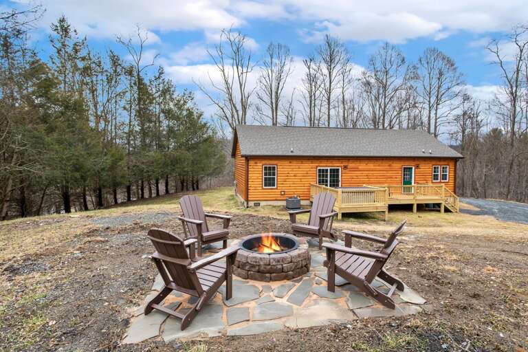 Wood-Burning Fire Pit Above the House