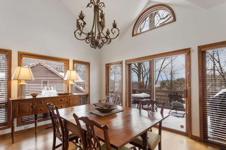 Dining Room with Access to the Deck