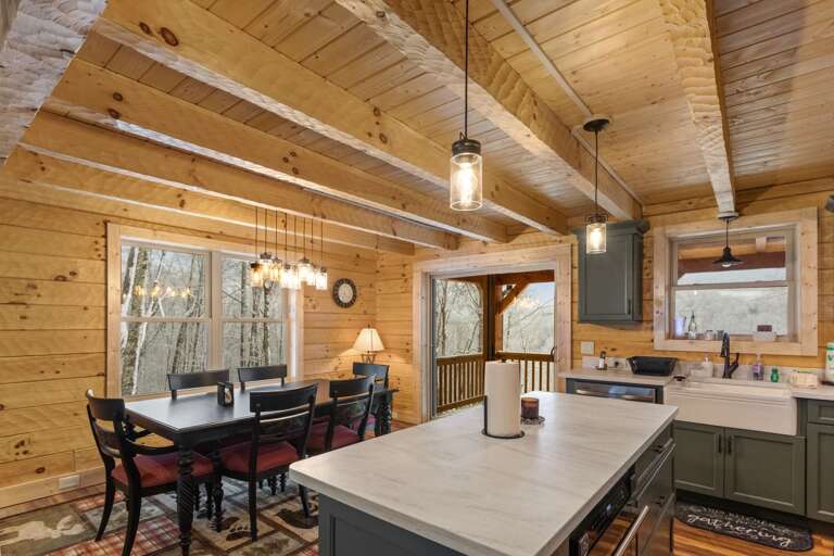 Kitchen Open to the Dining Table