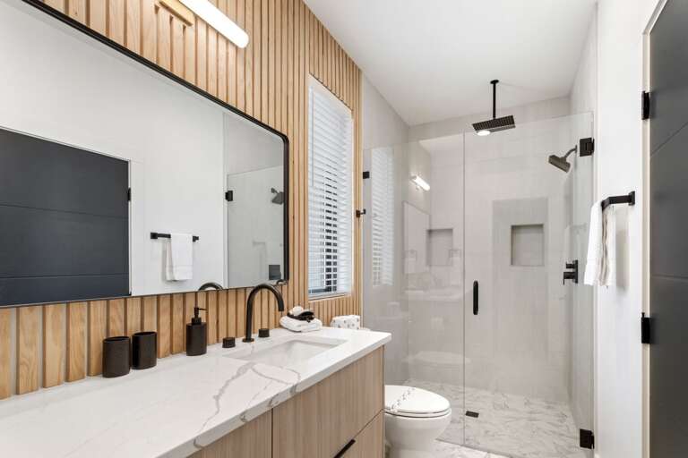 Master Ensuite with Modern Touches and Level-Entry Shower