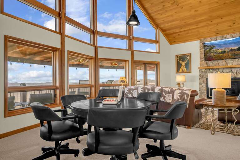 Game table in living room