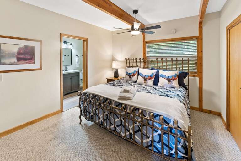 King Bedroom on the Main Level with Ensuite Bathroom