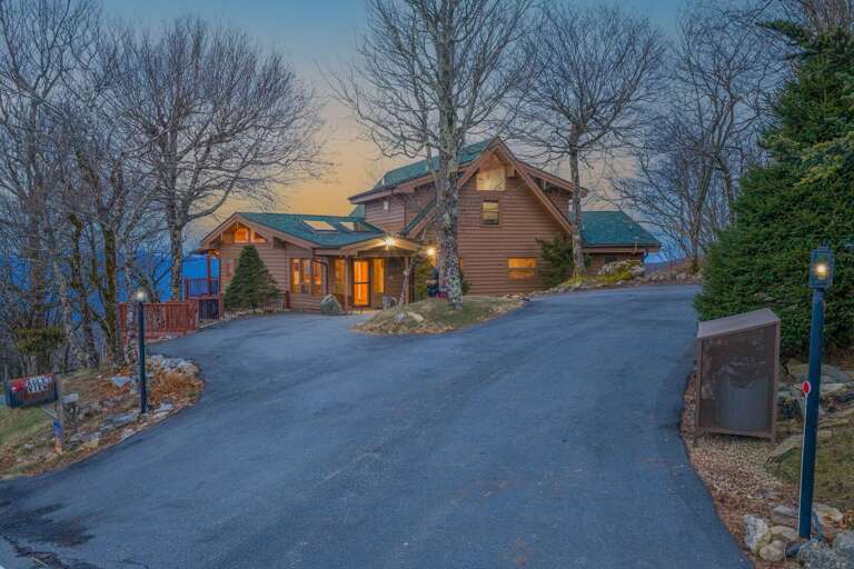 Private, paved circular driveway