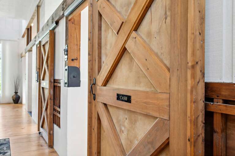 Beautiful Barn Doors on the Stall Bedrooms