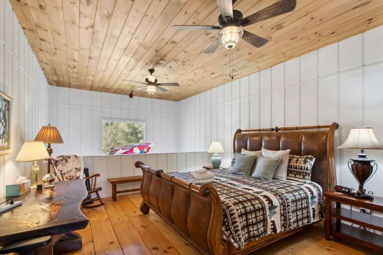 Master Bedroom in the Loft is Open to the Floor Below