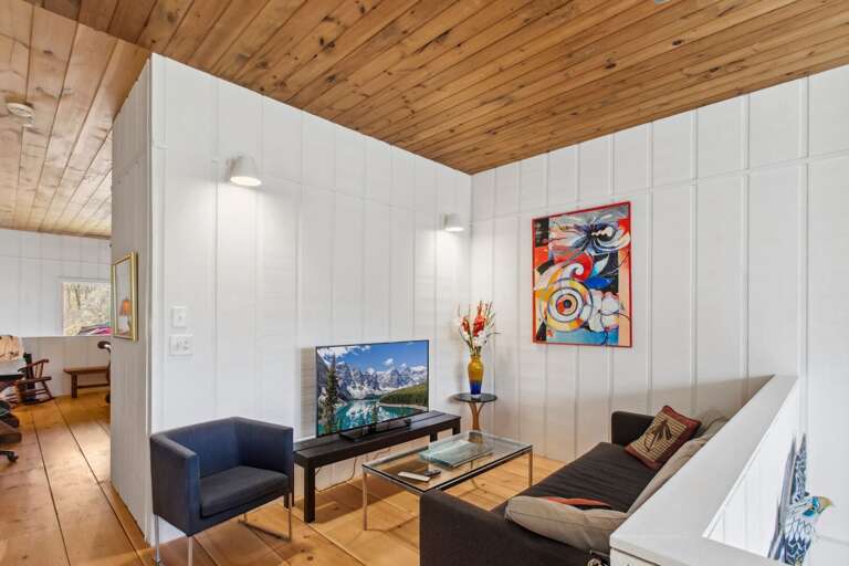 Sitting Area off Master Bedroom with Smart TV