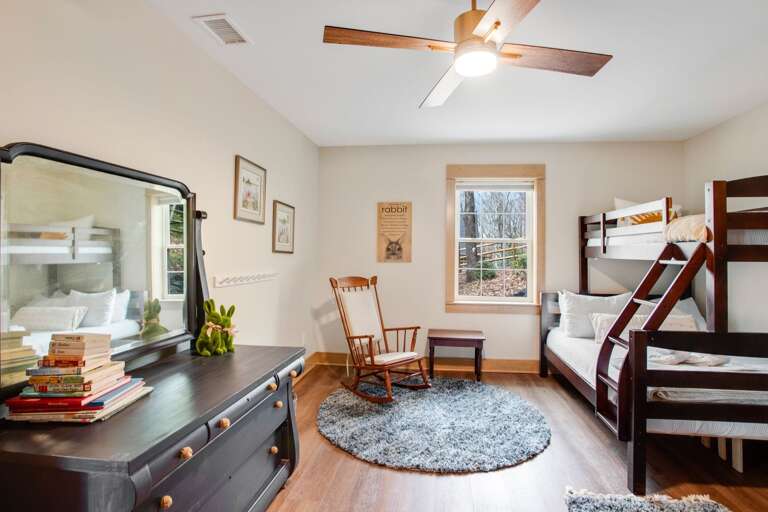 Bunk Room with Twin-Over-Full and Twin-Over-Twin Bunk Beds