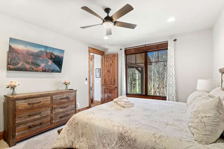 King Bed and TV in the Master Bedroom