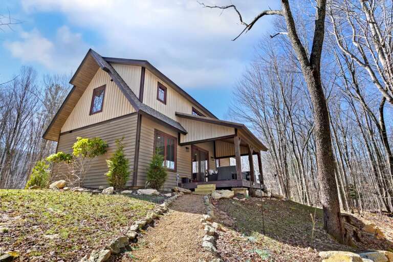 Path From the Hot Tub and Fire Pit to the Back Deck