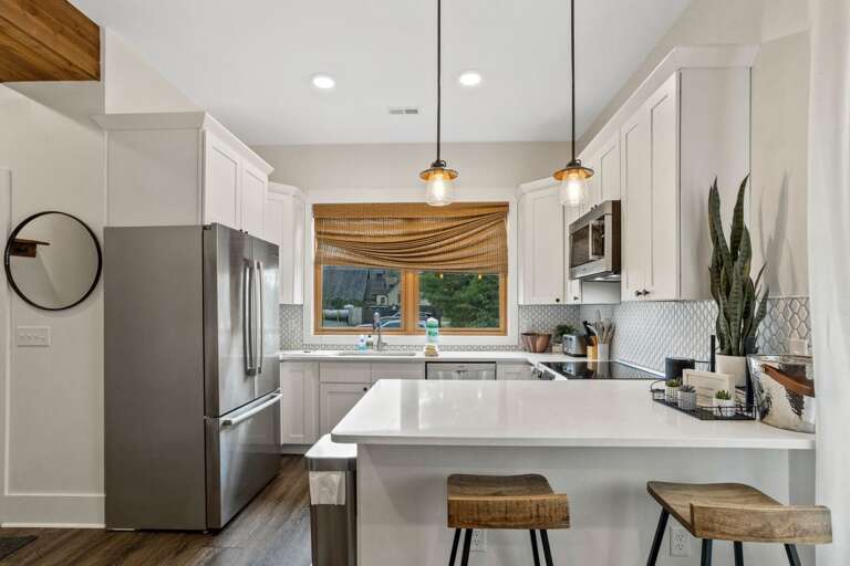Spacious Kitchen with Bar Seating