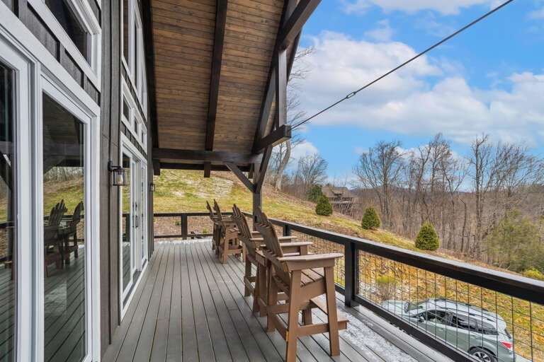 Covered Sitting Area with Vaulted Ceilings