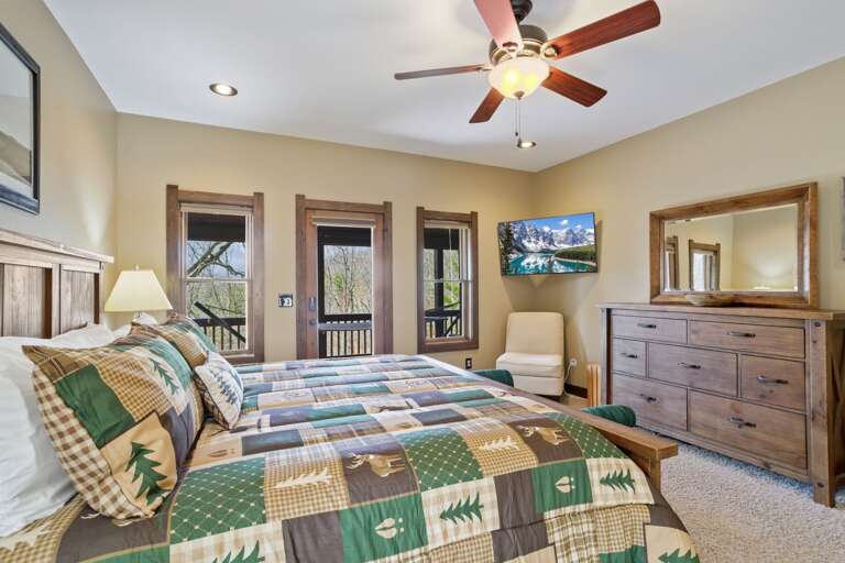 Master Bedroom with TV and Private Ensuite