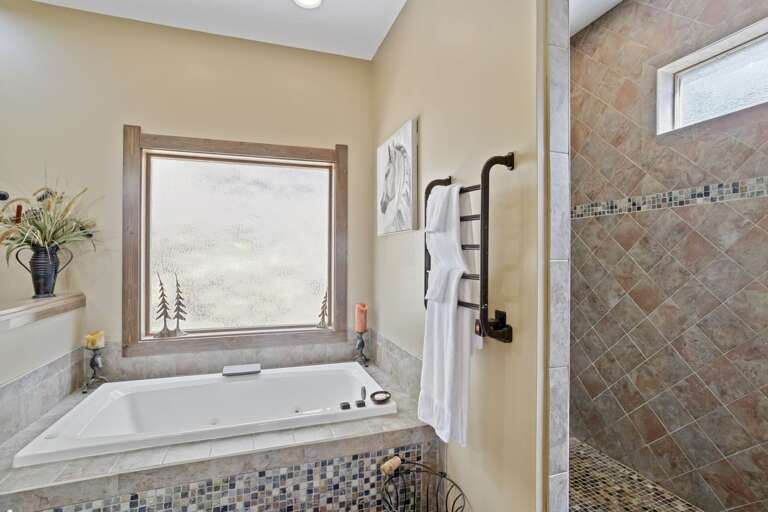 Master Ensuite with Jetted Tub and Towel Warmer