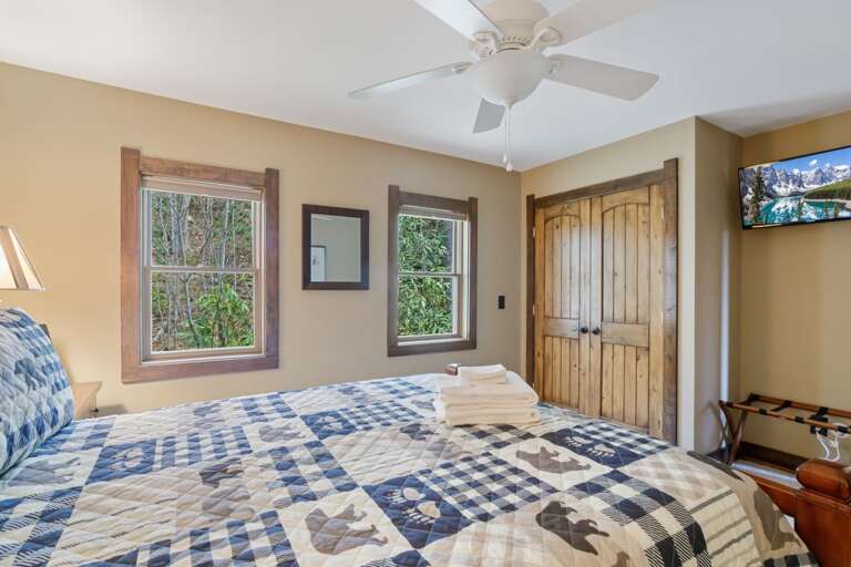 Queen Bedroom with TV