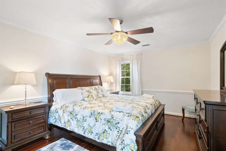Master Bedroom on the Top Floor with King Bed