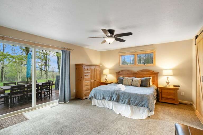 Main Level Master Bedroom with King Bed