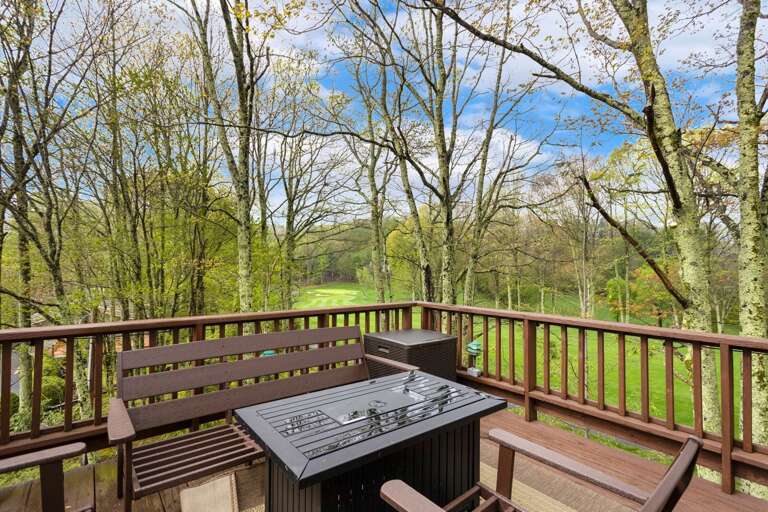 Top Floor Deck with Fire Table and Golf Course Views