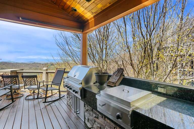 Covered Outdoor Grilling Station