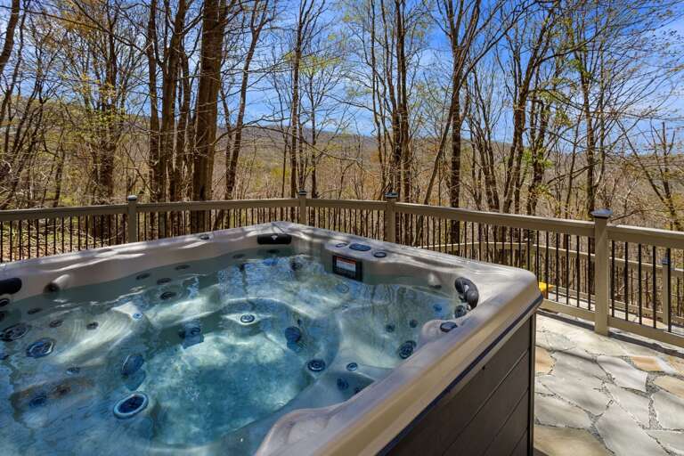 Relax in the Hot Tub on the Side Patio