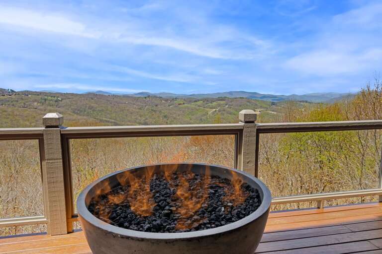 Views From the Top Deck by the Fire Table