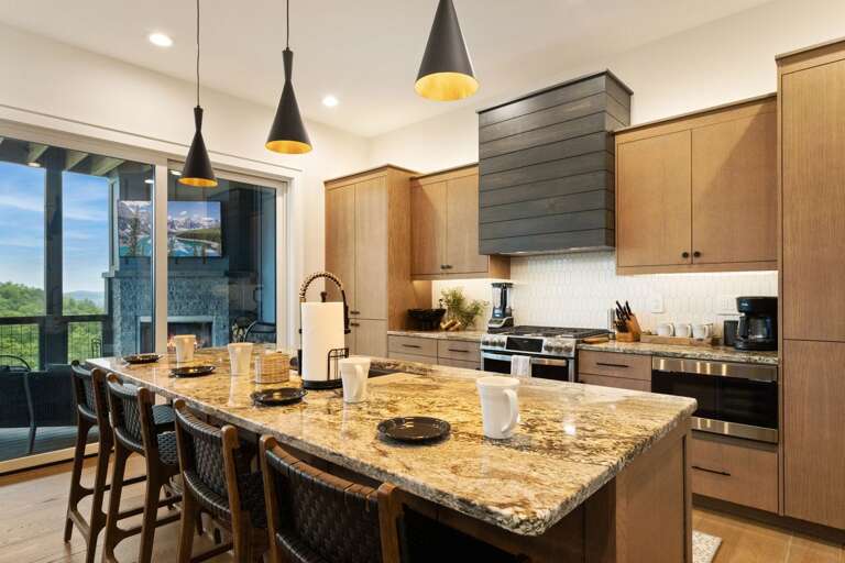 Large Granite Island with Seating for 4 Large Granite Island with Seating for 4