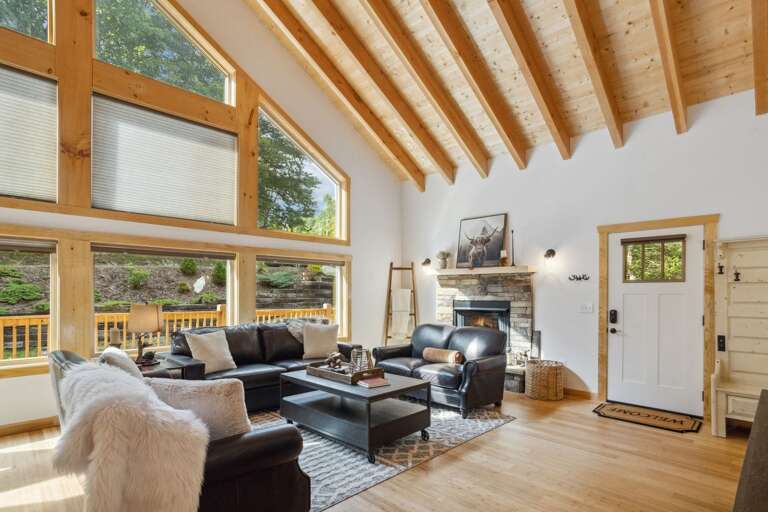 Gas Fireplace and Smart TV in the Living Room