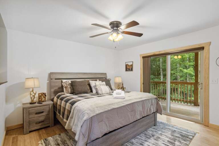 Lower Level King Bedroom with Deck Access