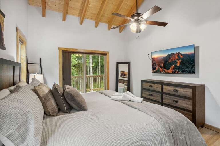 Master Bedroom with King Bed and Smart TV