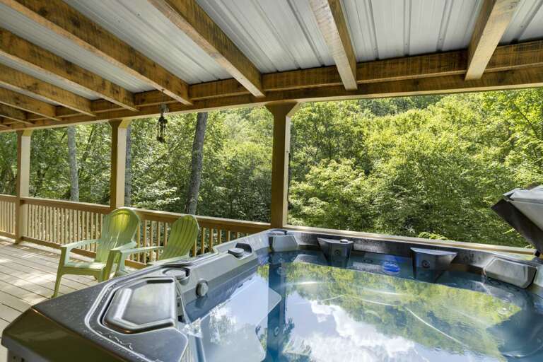 Covered Hot Tub Deck off the Lower Level Game Room Covered Hot Tub Deck off the Lower Level Game Room