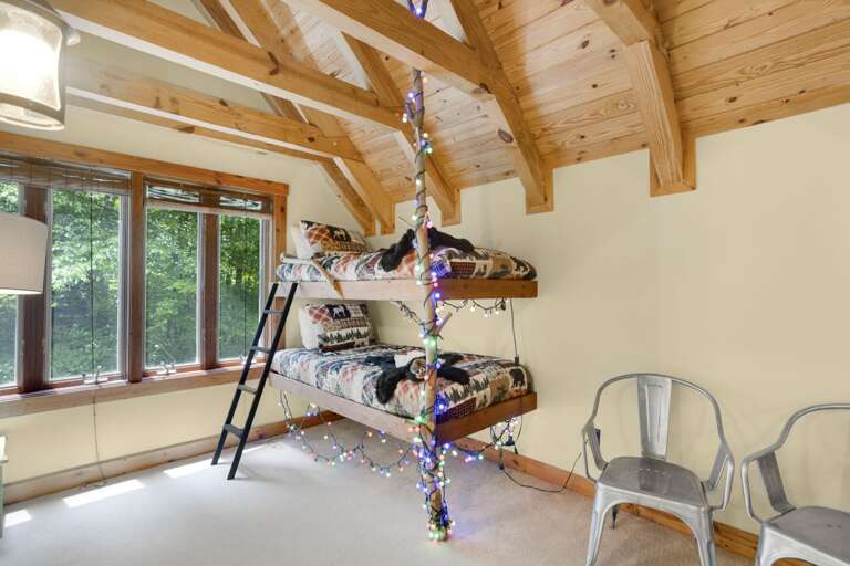 Top Floor Bunk Room with Twin Bunk Beds and King Bed Top Floor Bunk Room with Twin Bunk Beds and King Bed