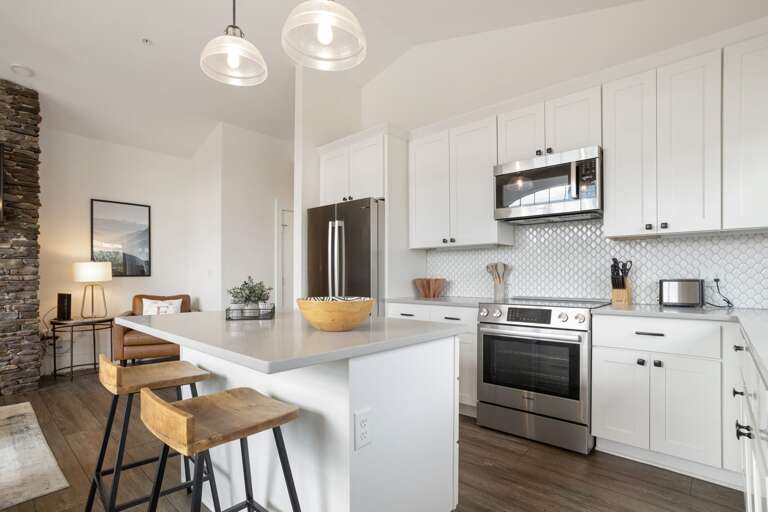Well Equipped Kitchen with Island Seating
