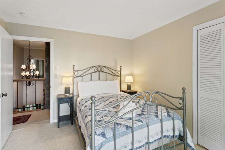 Full Bed with Deck Access and Jack-N-Jill Bathroom