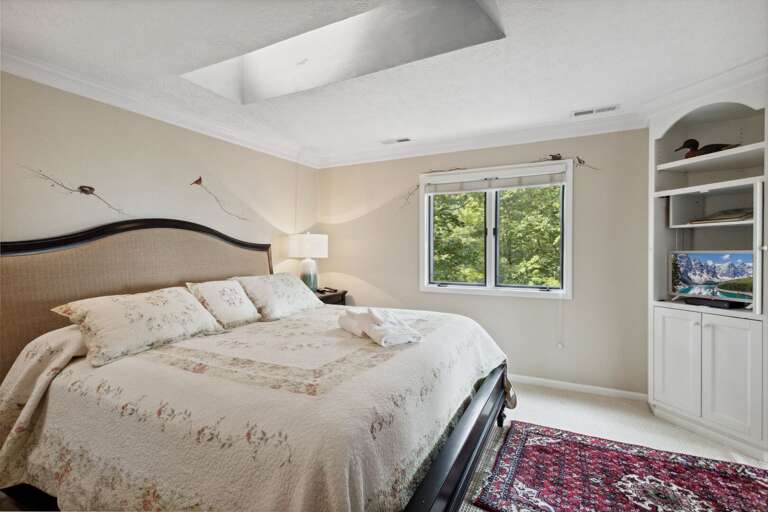 Master Bedroom on the Top Floor with King Bed and TV