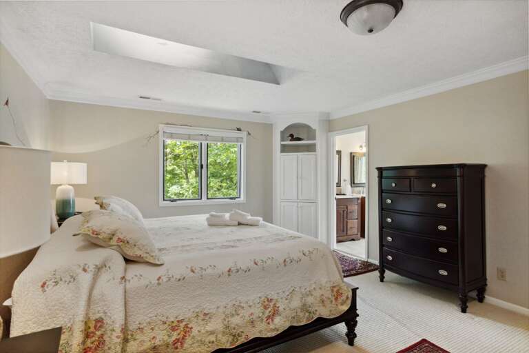 Master Bedroom on the Top Floor with King Bed and TV