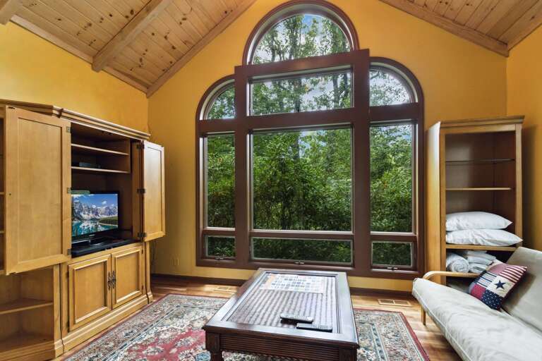 TV Sitting Room off the Living Room with Full Size Futon