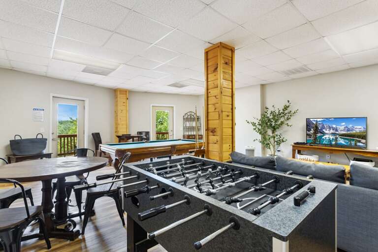 Game Room with Foosball Table, Pool Table, and Arcade Game
