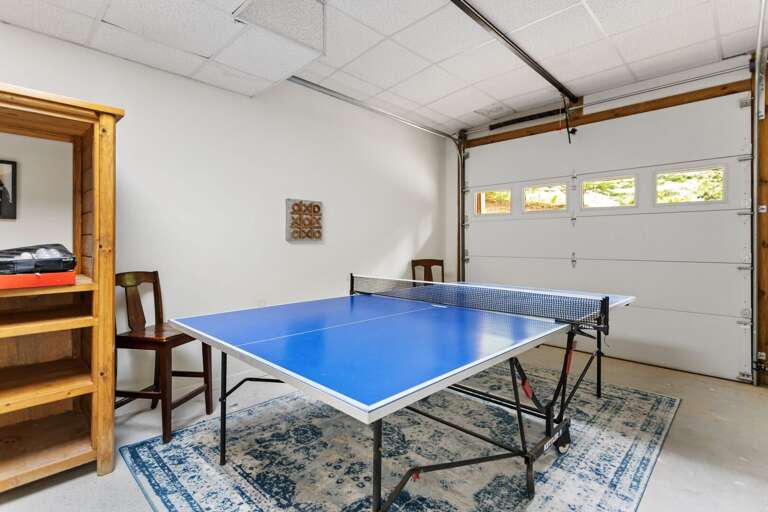Ping Pong Table in the Garage