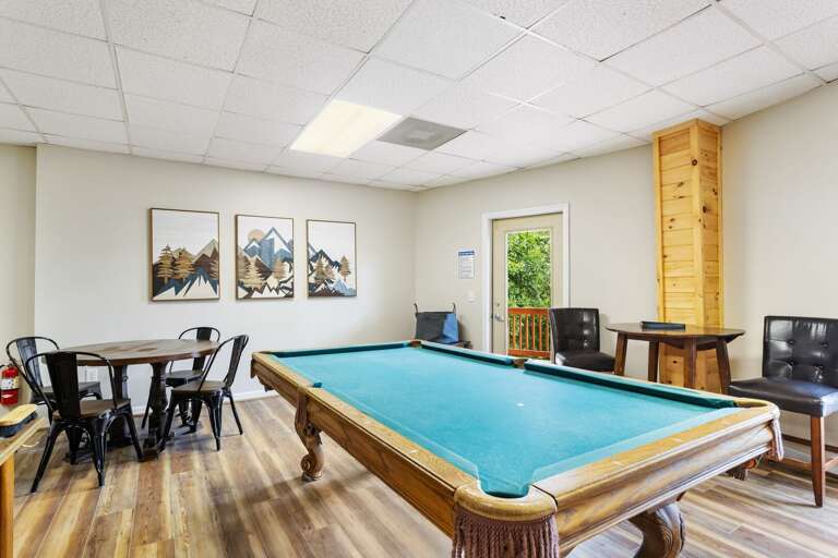 Pool Table in the Game Room