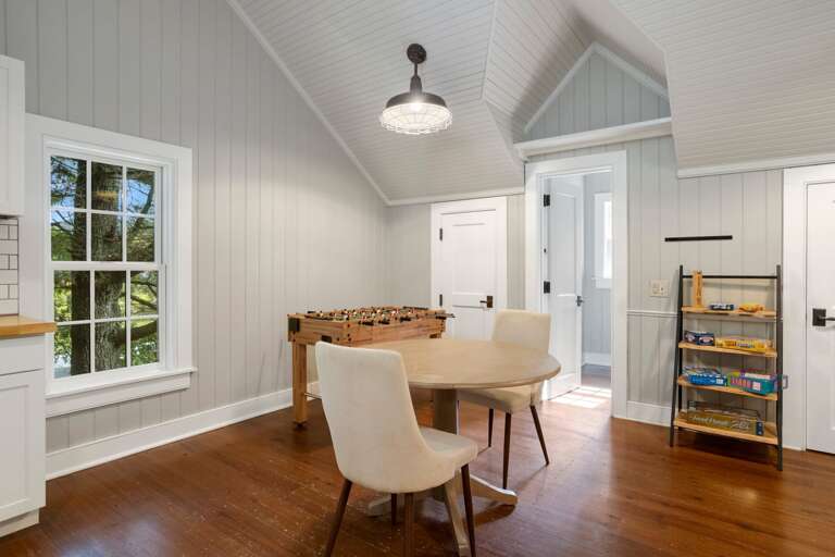 Games and Game Table in the Carriage House Game Room Games and Game Table in the Carriage House Game Room