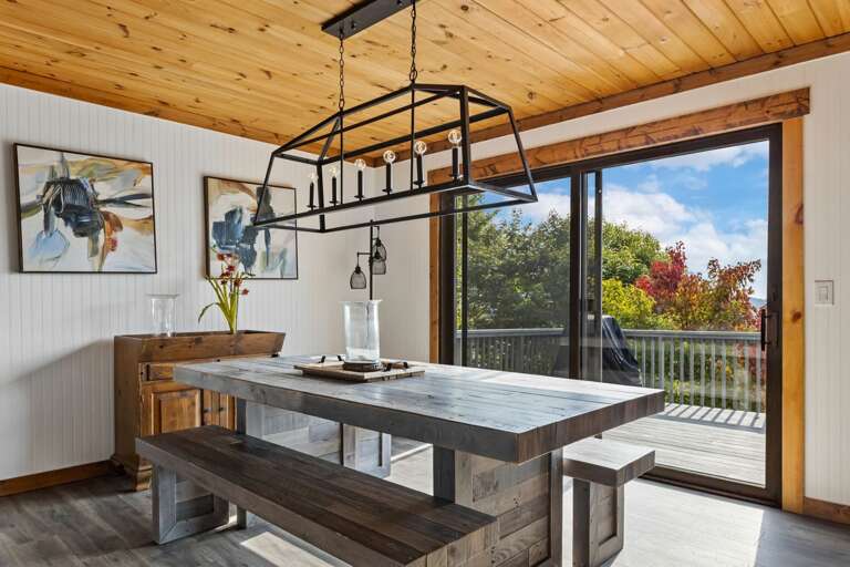 Tongue and Groove Ceilings and Nature Light in the Dining Room