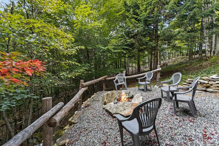 Wood Burning Fire Pit Below the House