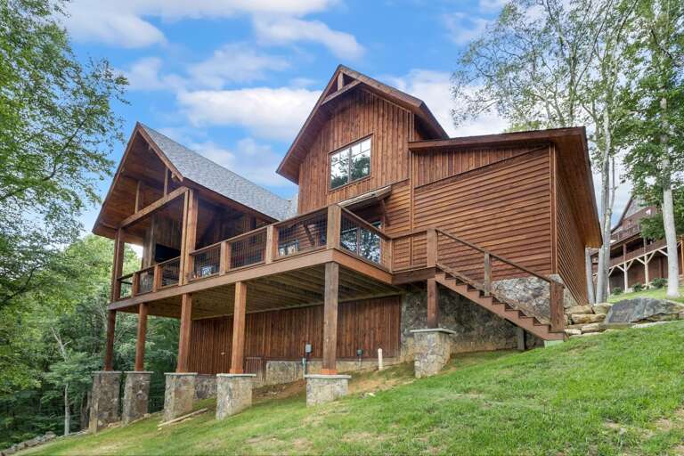 Looking Up at the Back of The Bearly Inn
