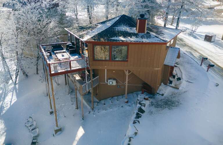 Winter Drone View of Beech Mountain Place
