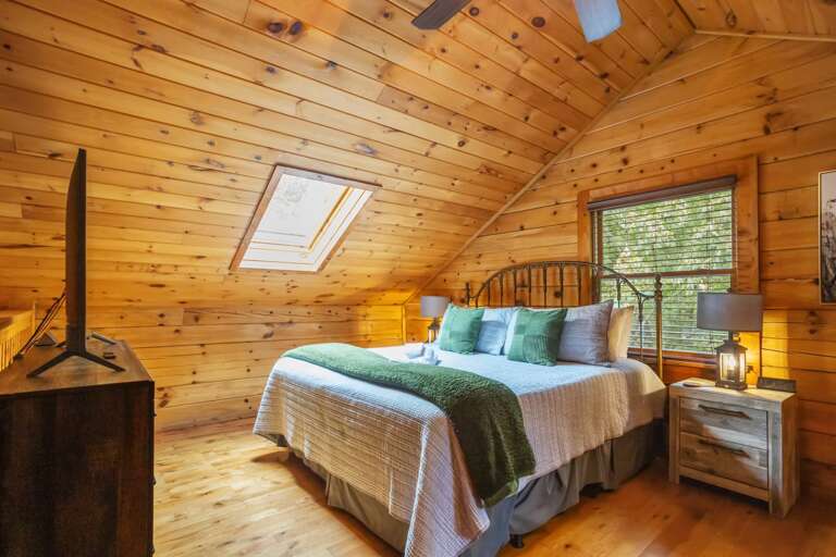 Loft Sleeping Area with a King Bed