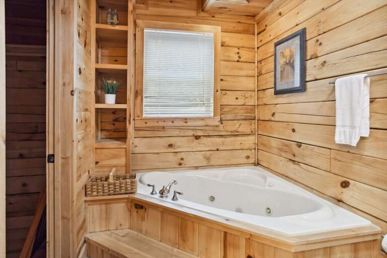 Jetted Soaking Tub in the Master Bathroom