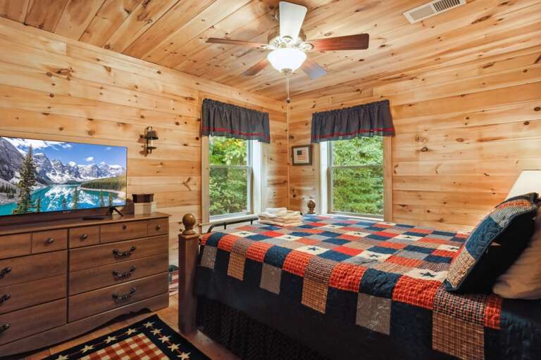 Second Upper Level Queen Bedroom with TV